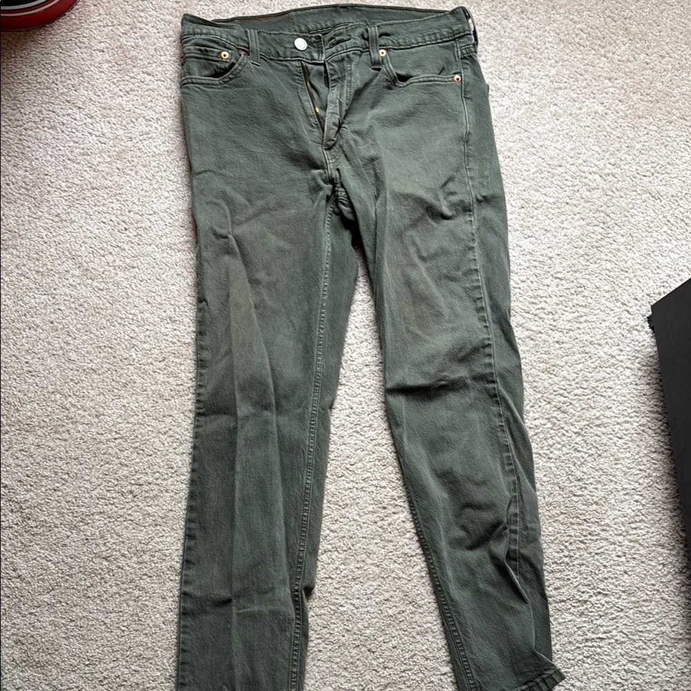 Levi’s Men Green Straight-Leg Jeans